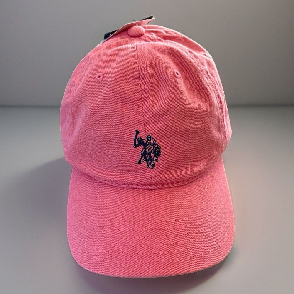 U.S. Polo Assn. Pink Solid Baseball Cap Hat Adjustable One Size